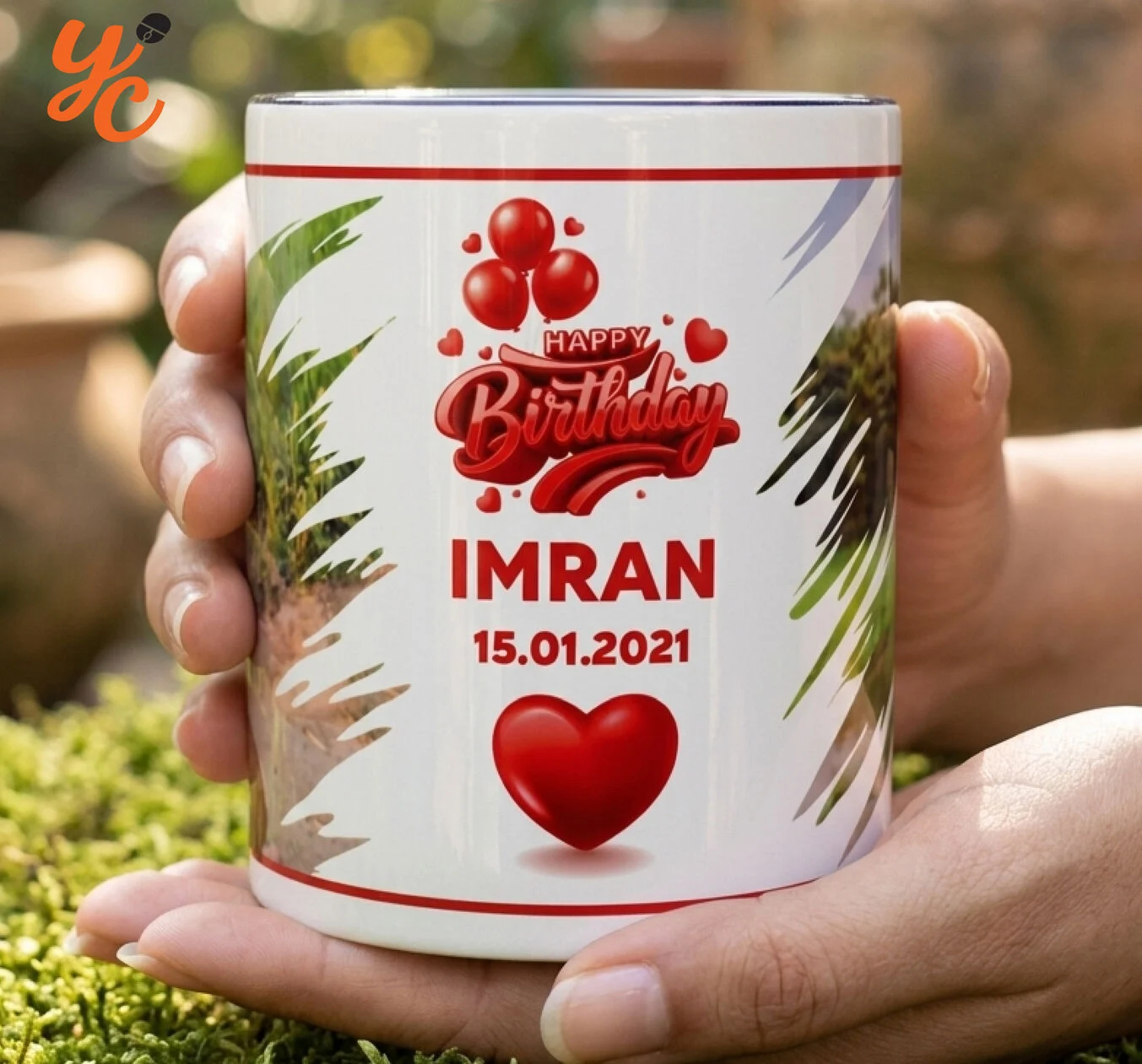 Customized photo mug with name and logo print Bangladesh